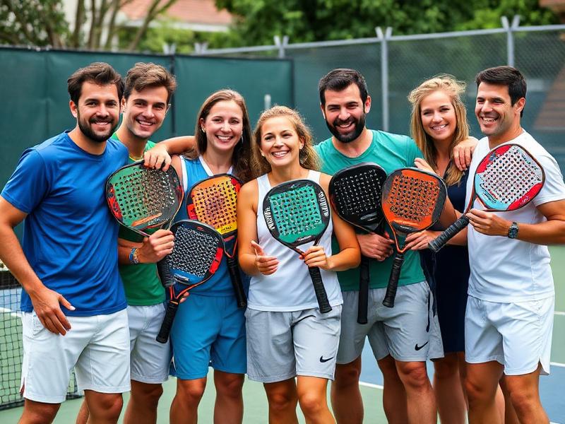 Grupo de jugadores de pádel